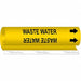 Pipe Marker Waste Water 5 in H 8 in W