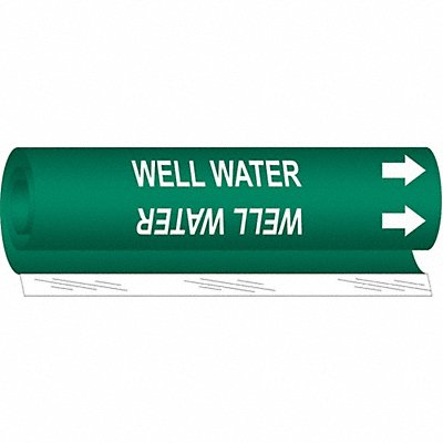 Pipe Marker Well Water 5 in H 8 in W