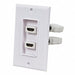 A/V WallPlate HDMI w/Ext 2P White