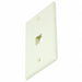 WallPlate Blank Keystone 1 Hole Ivory