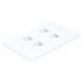 WallPlate Blank 4 Hole White