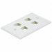 WallPlate Blank 4 Hole Ivory