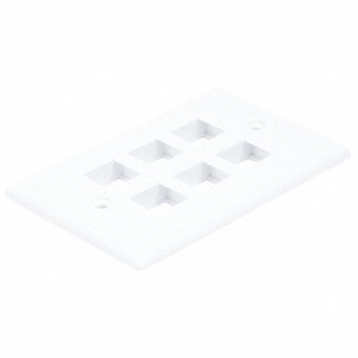 WallPlate Blank 6 Hole White