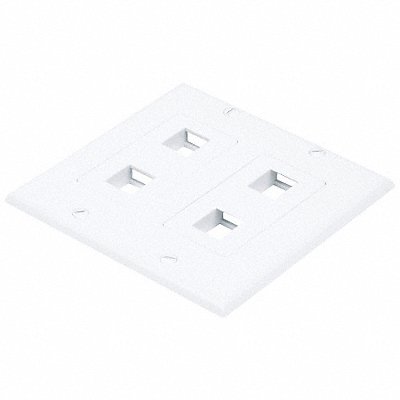 WallPlate Blank 4 Hole 2 Gang White