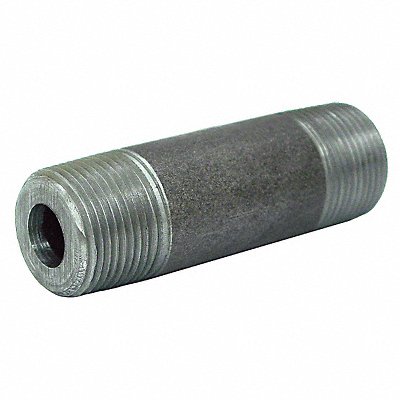 Black Pipe Nipple Threaded 1/2x12 In