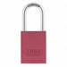 Keyed Padlock 29/32 in Rectangle Red