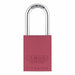 Keyed Padlock 29/32 in Rectangle Red