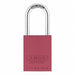 Keyed Padlock 29/32 in Rectangle Red