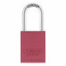 Keyed Padlock 29/32 in Rectangle Red