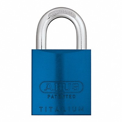 Keyed Padlock 15/16 in Rectangle Blue