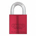 Keyed Padlock 15/16 in Rectangle Red