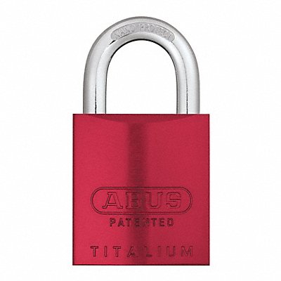 G3510 Keyed Padlock 29/32 in Rectangle Red