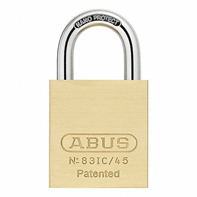 Keyed Padlock 15/16 in Rectangle Yellow