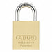 Keyed Padlock 15/16 in Rectangle Yellow