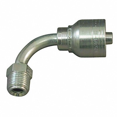 Crimp Fitting 90 Deg 3/8 ID 1/2 M