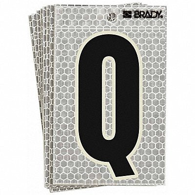 Refl. Letter Label Q Glow in Dark PK10