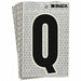 Refl. Letter Label Q Glow in Dark PK10