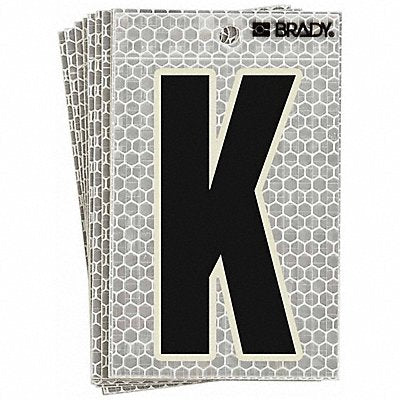 Refl. Letter Label K Glow in Dark PK10