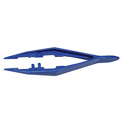 Tweezers Blue 4-1/2 In L Plastic PK100