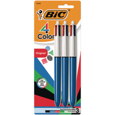 PEN,4COLOR, RET,3/PK,AST