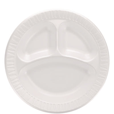 PLATE,3COMP,FOAM,500/C,WH