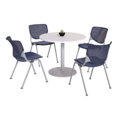 TABLE,WHT, 4 CHAIRS,NV