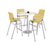 TABLE,4 YLW STOOLS,WH