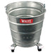 BUCKET,STEEL,2" CASTERS