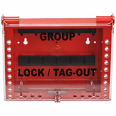 Lock Box 4 D 11 H 13 W Plastic Red