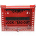 Lock Box 4 D 11 H 13 W Plastic Red