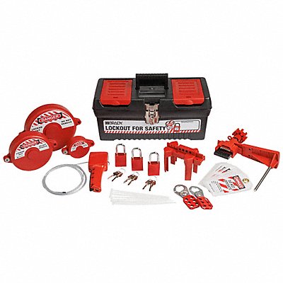 Lockout Kit 9 Lockouts 10 Tags Black