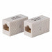 Inline Coupler RJ45 White Shielded