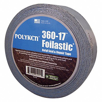 Foil Tape 1 7/8 in x 33 7/8 yd Aluminum