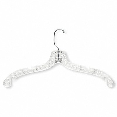 Crystal Cut Dress Hanger Clear PK8