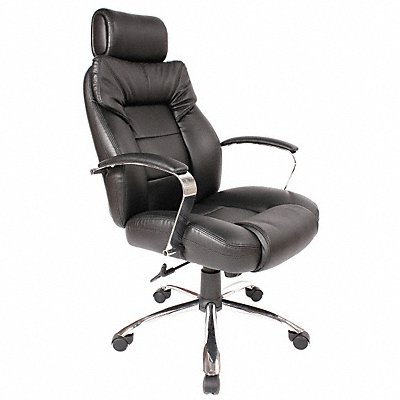 Big/Tall Exec Chair Leather Black 20-23 