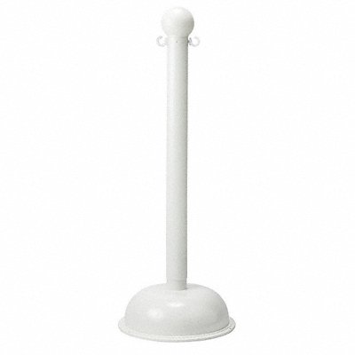 Barrier Post 41 in H White Polyethylene