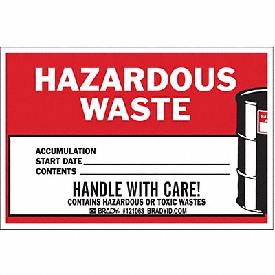 DOT Handling Label Waste 6 W PK100