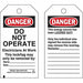 Danger Tag 5-3/4 x 3 In OSHA 3/8 In PK25