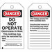 Danger Tag 5-3/4 x 3 In OSHA 3/8 In PK25