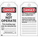 Danger Tag 5-3/4 x 3 In Cardstock PK25