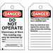 Danger Tag 5-3/4 x 3 In Cardstock PK25
