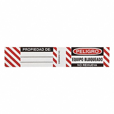 Padlock Label 3/4 inx4 1/2 in Vinyl PK6