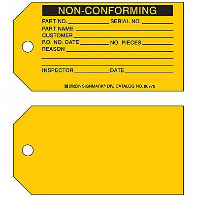 Non-Conforming Tag 3 x 5-3/4 In PK100