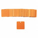 Blank Tag Alum 2in H 2in W Orange PK25