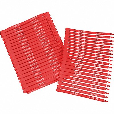 Strap Seals Red Unfinished PK100