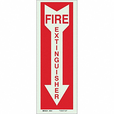 Fire Extinguisher Sign 14X5 R/GRN