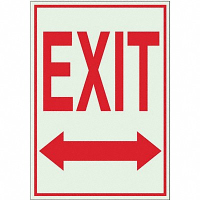 Exit Sign 10X7 R/GRN Exit ENG SURF