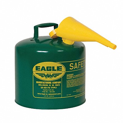 Type I Safety Can 5 gal Green 13-1/2 H