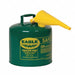 Type I Safety Can 5 gal Green 13-1/2 H