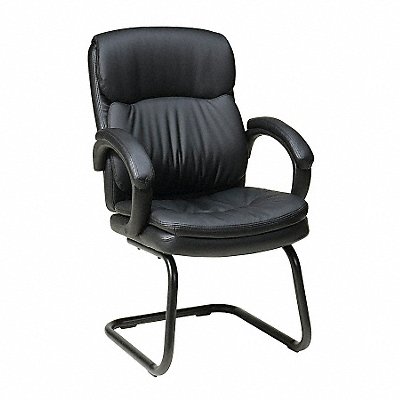 Work Smart Side Chair Eco Leather Black